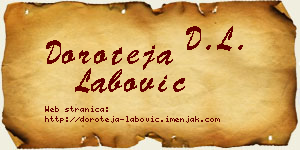 Doroteja Labović vizit kartica